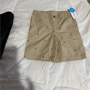 Carter's Tan Anchor Printed Shorts Youth Boys Size 4 NWT.